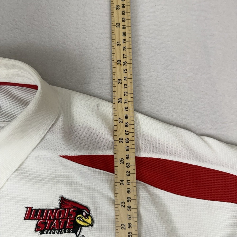 Nike Illinois State Redbirds Polo Shirt Mens Large White Dri Fit Team Golf - Picture 5 of 8